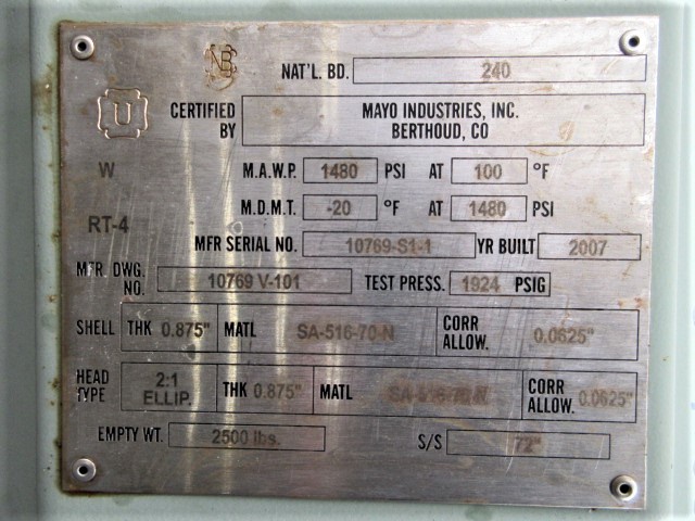 Mayo Industries Shell and Tube Heat Exchanger 20" x 6' — product image 8 of 15