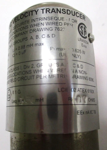 Metrix 5485C-006 High-Temperature Velocity Transducer — product image 6 of 8