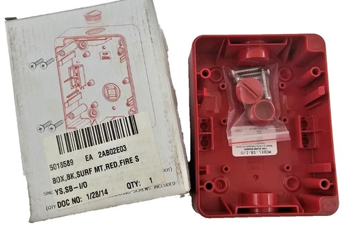 System Sensor SB-I/O Indoor/Outdoor Surface Mount Backbox, Red — product image 6 of 6