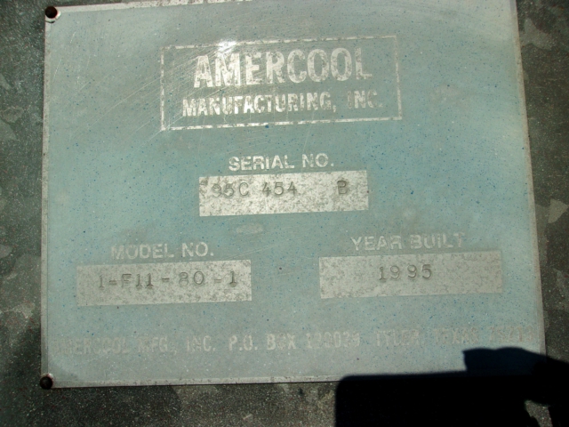 Amercool 1-F11-80-1 Air-Cooled Gas Cooler — product image 7 of 7
