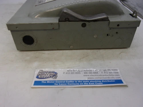 ITE F351 Heavy Duty Fusible Safety Switch, 30A, 600V, 3-Pole, NEMA 1 — product image 6 of 8