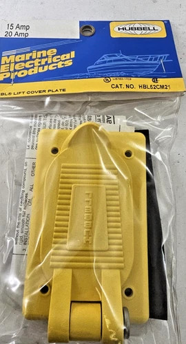 Hubbell HBL52CM21 Weatherproof Lift Cover Plate for 15/20 Amp Marine Electrical Products — primary product image