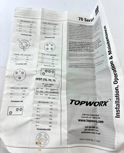 TopWorx GO Switch 73M-13528-DCA Position Monitor — product image 5 of 5