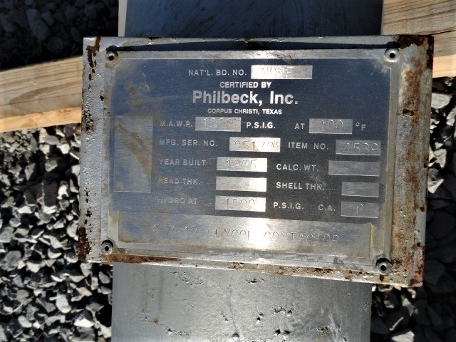 Philbeck Glycol Contactor Tower CF1705, 8" Diameter x 17' Height — product image 6 of 11