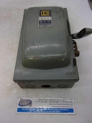 Square D H361 Fusible Heavy Duty Safety Switch, 30A, 600V, 3-Pole, NEMA 1 — primary product image