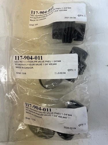 NEC Pneumatic Pour Valve Repair Kit 1-3/4" 117-904-011 (Lot of 3) — primary product image