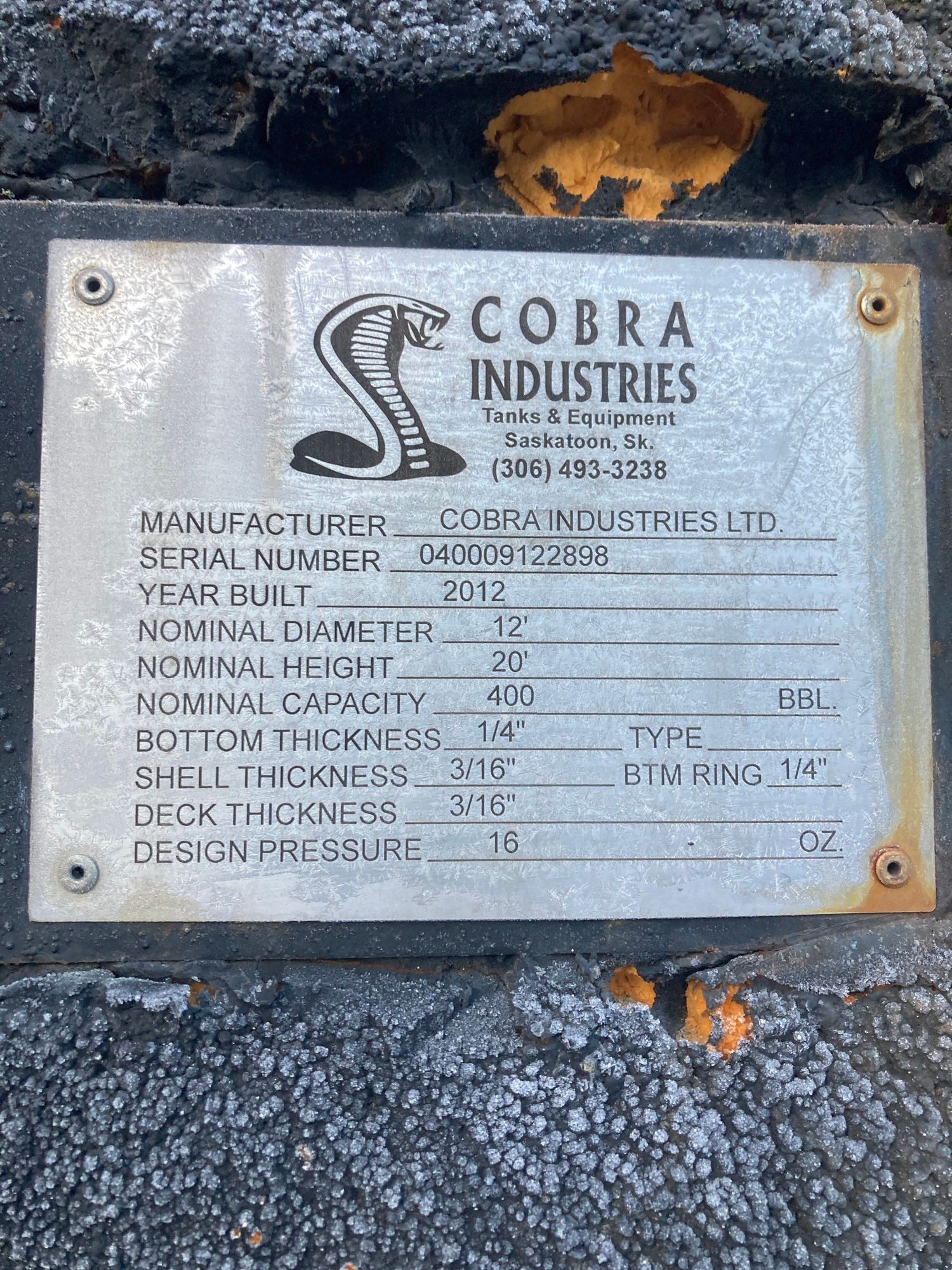 400 BBL Insulated Storage Tanks — product image 3 of 3