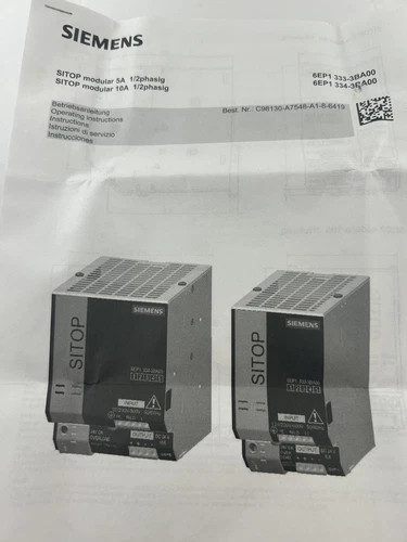Siemens SITOP Modular Power Supply 6EP1333-3BA00 24VDC 5A — product image 5 of 6