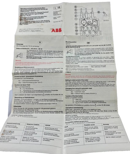 ABB T25 DU 8.5 Thermal Overload Relay — product image 7 of 7