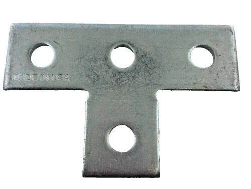 Unistrut Flat Steel 4-Hole Tee Bracket for 1-5/8" Strut Channel — product image 2 of 2