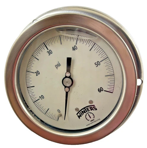 Winters Instruments P1093R1FF Liquid Filled Pressure Gauge 0-60 PSI 4" Dial