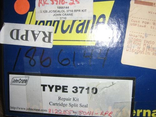 John Crane Type 3710 Cartridge Split Seal Repair Kit RK3710-25 812255-50N1, 3.125 inch