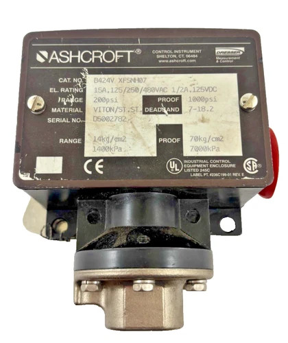 Ashcroft B424V XFSNH07 Pressure Switch, 0-200 PSI — primary product image
