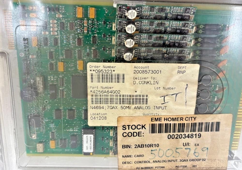 Westinghouse 4256A64G02 VME 70AX Analog Input Control Board — product image 4 of 4