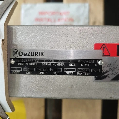 DeZurik 18" KGC-ES Pneumatic Actuated Knife Gate Valve 316SS — product image 6 of 8