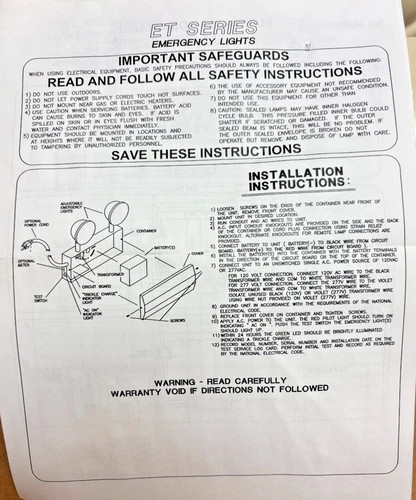 Big Beam H2ET6S10 Emergency Light Unit — product image 4 of 5