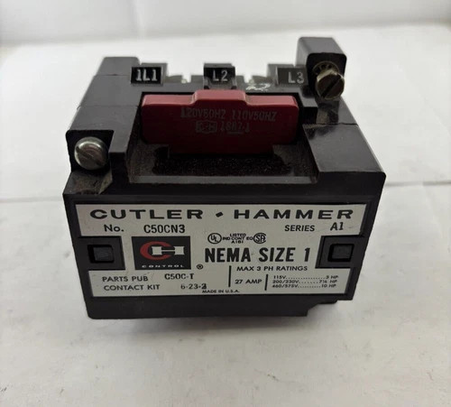 Cutler-Hammer C50CN3 Series A1 NEMA Size 1 Reversing Contactor — product image 2 of 7