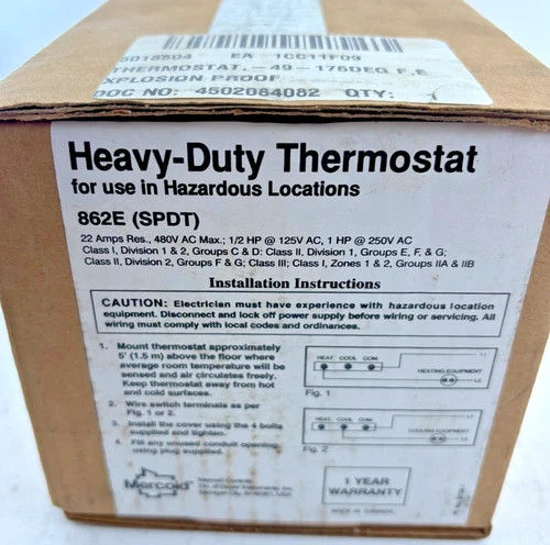 Mercoid 862E Explosion-Proof Heavy-Duty Thermostat — product image 2 of 4