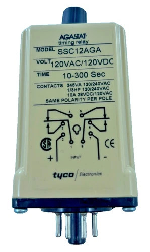 AGASTAT SSC12AGA Timing Relay 120VAC/120VDC 10-300 Sec On Delay — product image 3 of 6