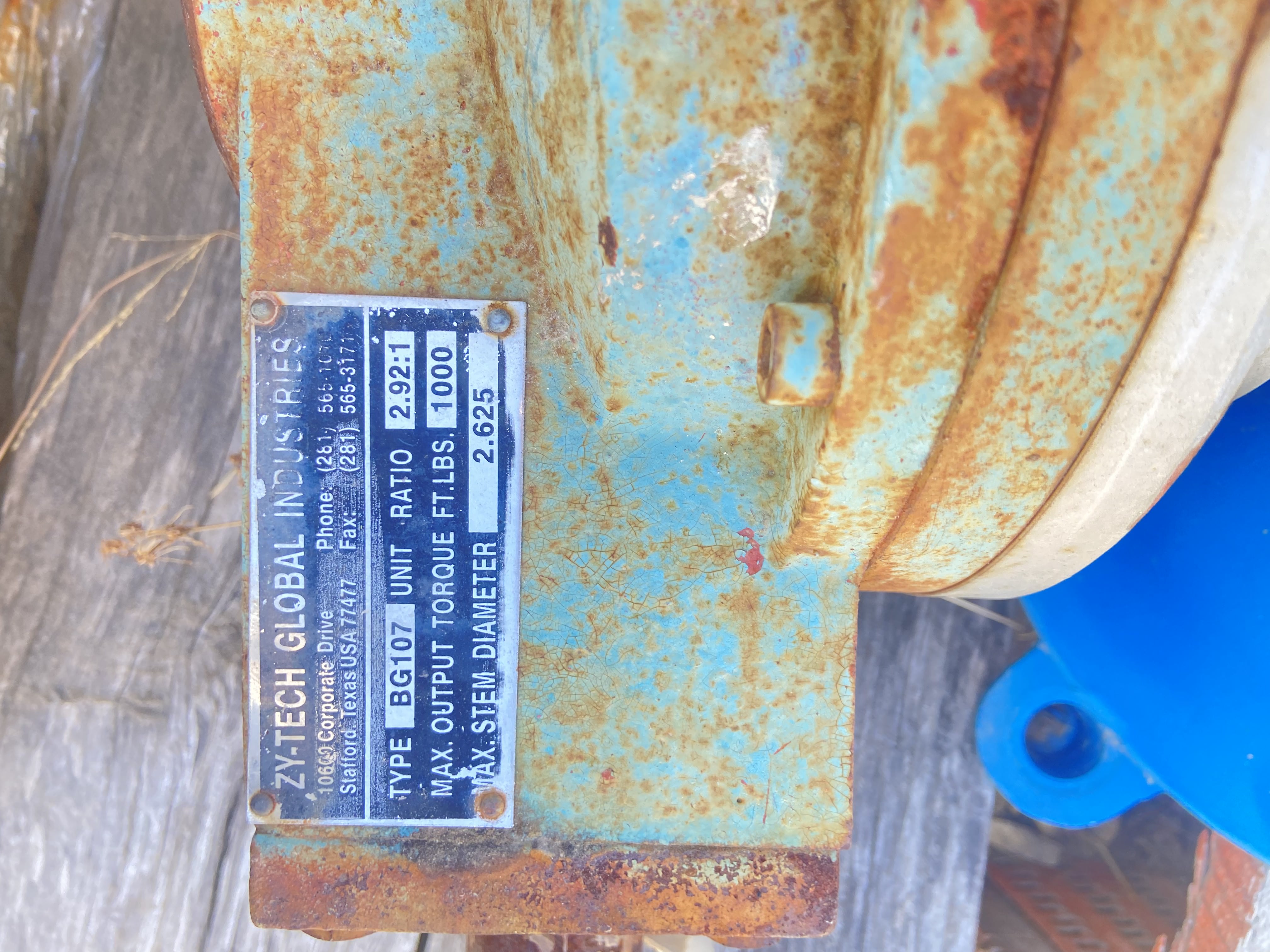 Zy-Tech Global 8 Inch Class 150 Gate Valve FIG. 600 063YAU with BG101 Gear Operator — product image 3 of 4