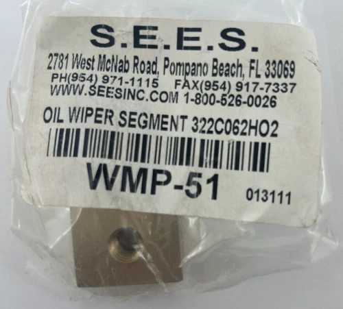 S.E.E.S. Oil Wiper Segment 322C062H02 WMP-51 — product image 3 of 3