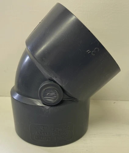 IPEX Schedule 80 PVC 45° Elbow, 3/4 inch, Part No. 817030