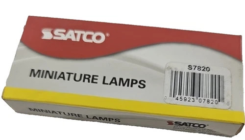 Satco S7820 1819 Clear Miniature Lamp 28V 1.1W BA9s Base, 10-Pack