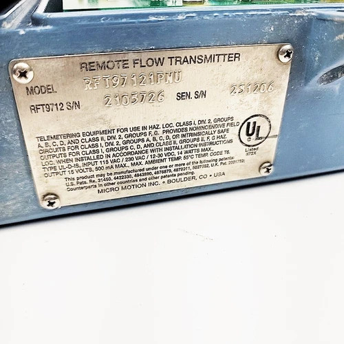 Micro Motion RFT97121PNU Remote Flow Transmitter — product image 5 of 5