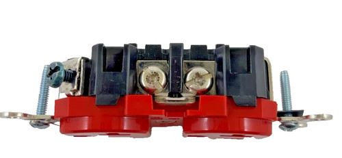 Leviton 8300-R 20A 125V Red Hospital Grade Duplex Receptacle — product image 4 of 6