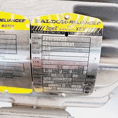 Goulds 3996 Inline Centrifugal Process Pump 1.5x2-6 316SS with 7.5 HP Baldor-Reliance Motor — product image 10 of 11