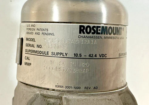Rosemount 3051S1CD1A2F12A1A Coplanar Differential Pressure Transmitter — product image 2 of 7