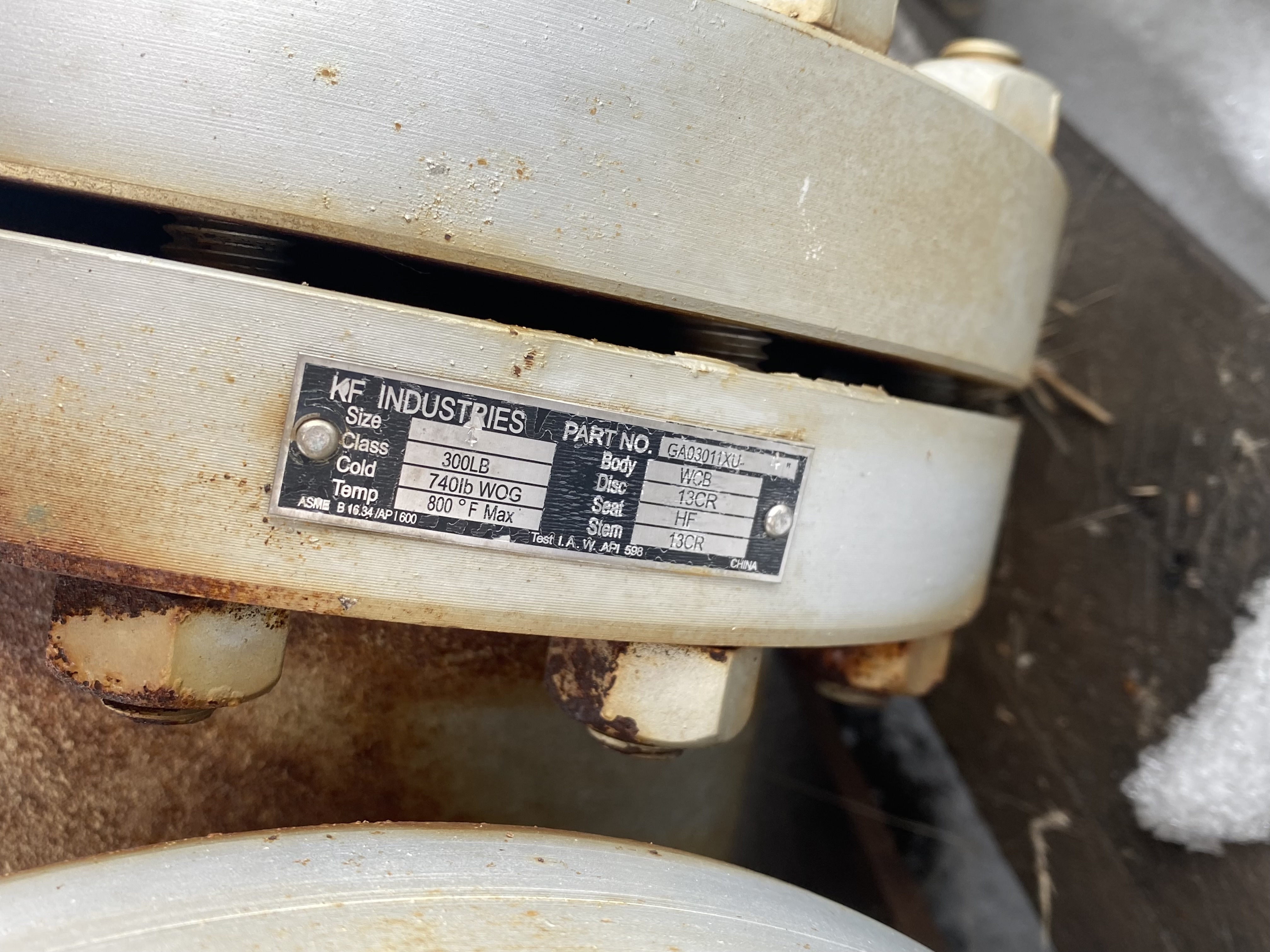 KF Industries 4-Inch Class 300 Flanged Gate Valve GA0301XU — product image 2 of 3
