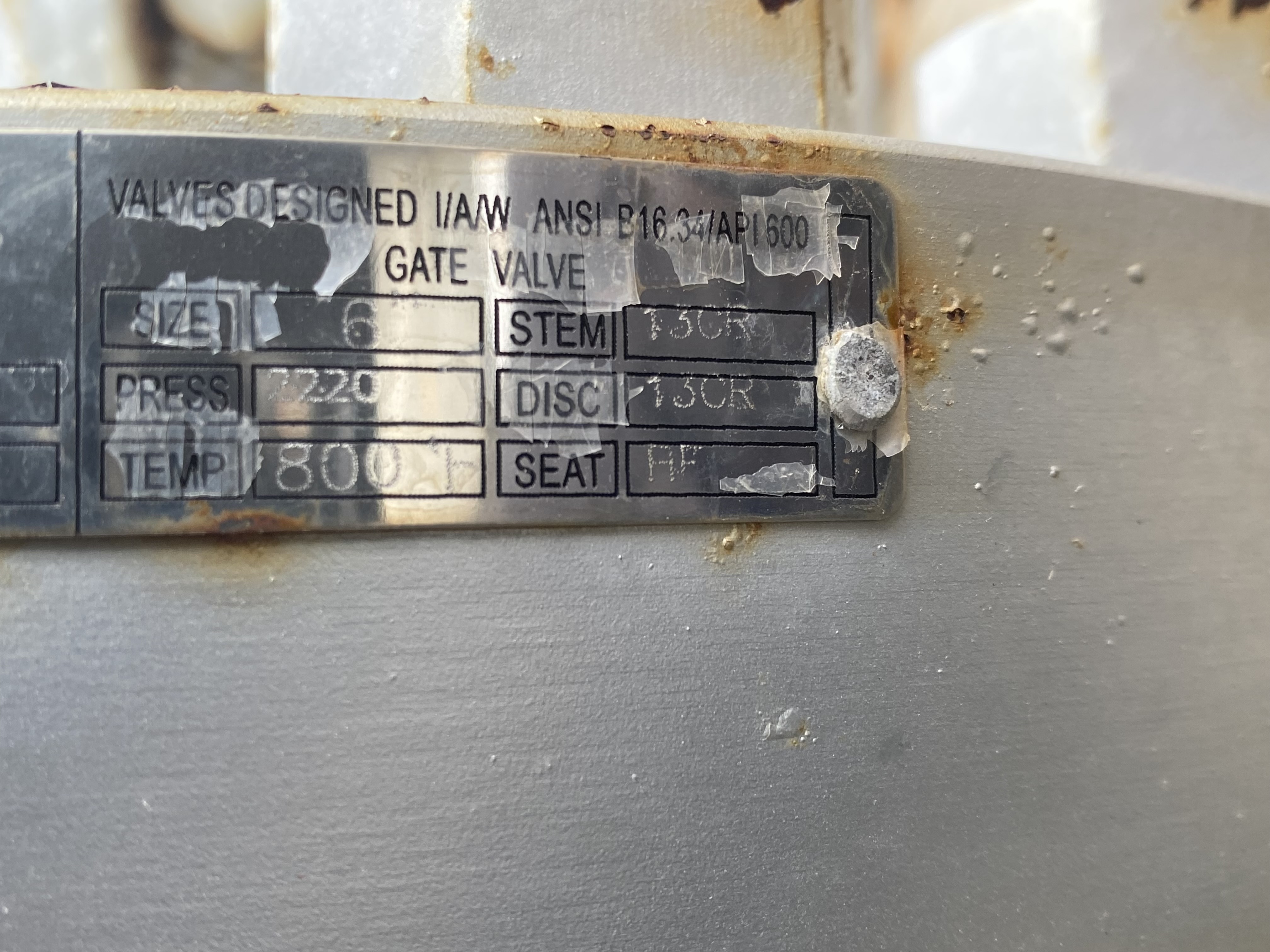 Williams Valve Corporation 6 Inch Class 900 Gate Valve Model 2260 — product image 5 of 5