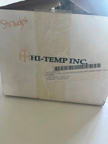 Hi-Temp Inc. 2-Lobe Buna Hot Rotor for Alfa Laval Lobe Pump PR300-2DHU with Straight Drive Shaft and Hub Set — product image 3 of 6