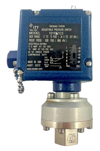 ITT Neo-Dyn Adjustable Pressure Switch 101P41C3 5-75 PSIG — primary product image