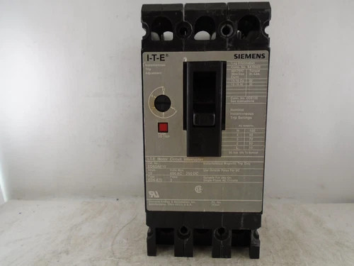 Siemens ITE ED63A010 Type ED6-ETI 3 Pole 10A 600 VAC Motor Circuit Interrupter
