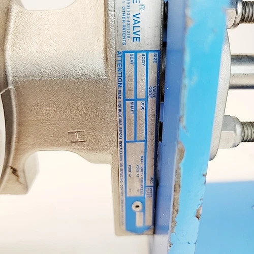 Jamesbury 4-inch CL-150 Wafer-Sphere Butterfly Valve 815W-11-3600XZ-C with Pneumatic Actuator — product image 8 of 11