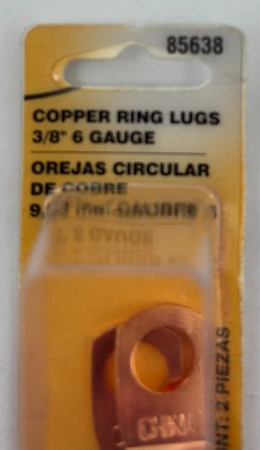 Dorman 85638 Copper Ring Lugs 3/8" 6 Gauge — product image 2 of 5