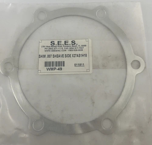 S.E.E.S. Shim .007 Sheave Side X27AS1H18 WMP-49