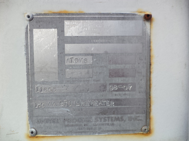 United Process Systems 1.5 MM BTU Line Heater LH4432 — product image 10 of 13