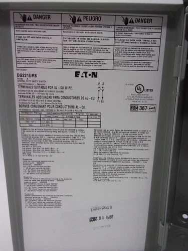 Eaton DG221URB General Duty Safety Switch 30A 240V 2P NEMA 3R — product image 6 of 8