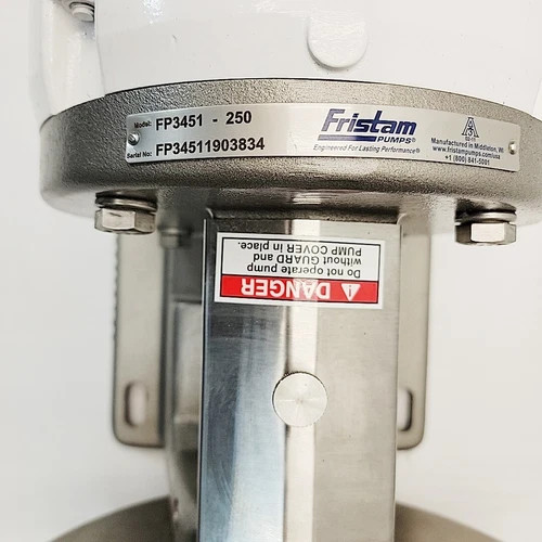 Fristam FP3451-250 Centrifugal Pump with 7.5 HP Baldor Motor, 316SS — product image 8 of 10