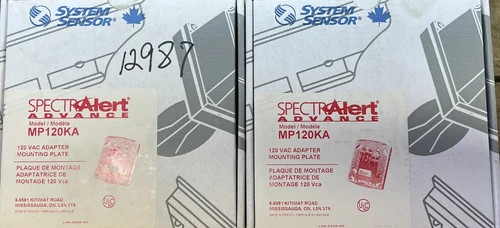 System Sensor SpectrAlert Advance MP120KA 120 VAC Adapter Mounting Plate (Lot of 2)