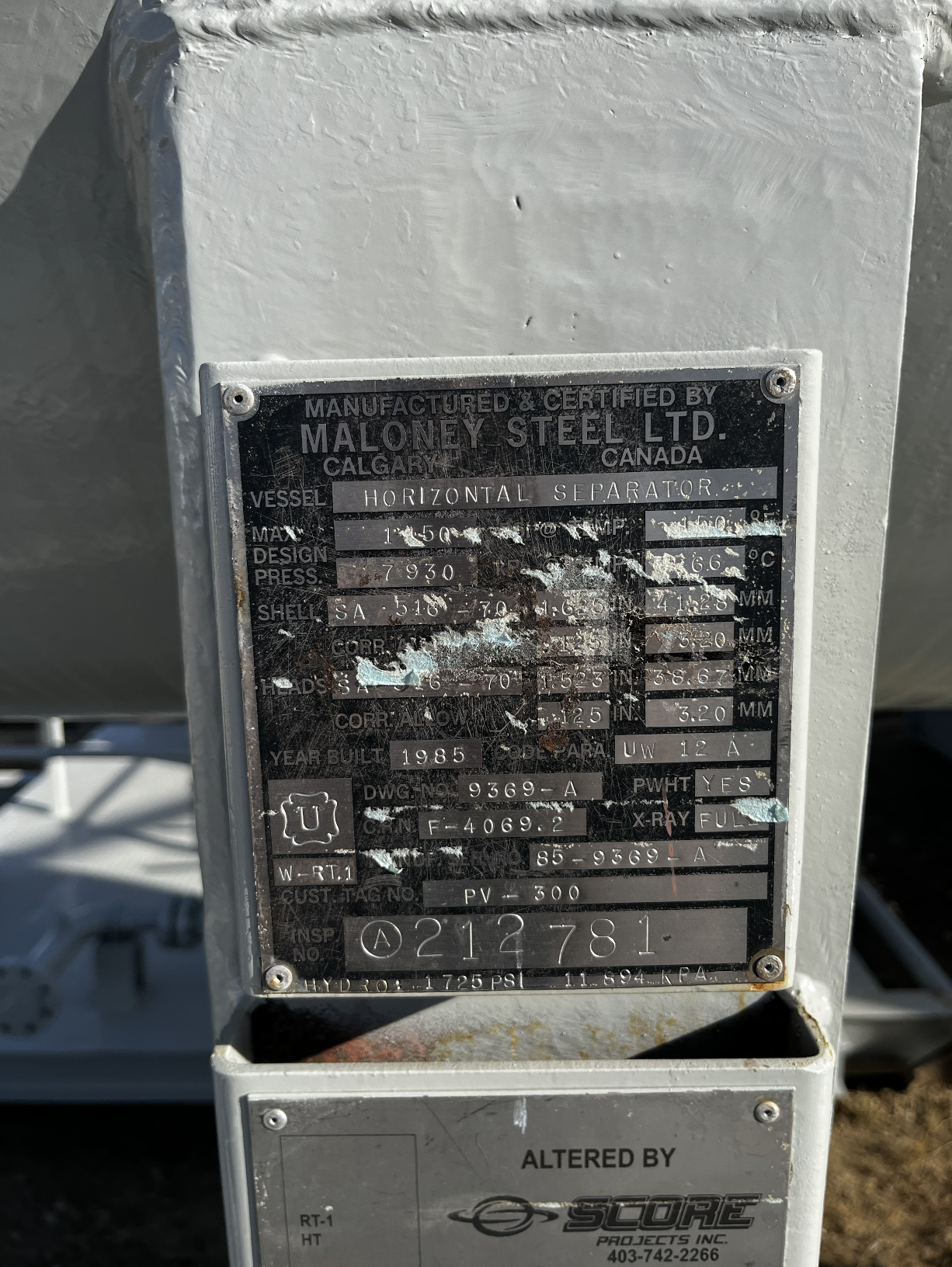Maloney Steel Horizontal 3-Phase Separator 42" x 12' PV-300 — product image 2 of 11