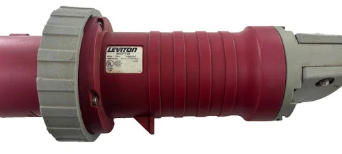 Leviton 460P7W Watertight Pin and Sleeve Plug, 60A, 480VAC, 3 Phase — product image 2 of 6