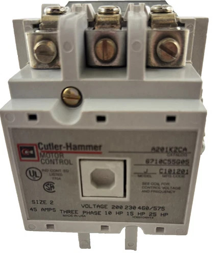 Cutler-Hammer A201K2CA Size 2 Non-Reversing Contactor — primary product image