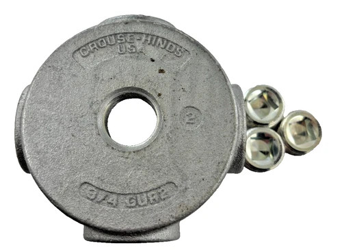 Crouse-Hinds GUR2 3/4" Explosion-Proof Conduit Outlet Box with Cover and O-Ring Gasket — product image 4 of 5