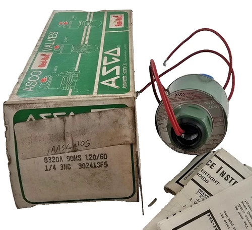 Asco 8320A90MO Electric Solenoid Valve 1/4" NPT 120VAC 10-110PSI — product image 6 of 6