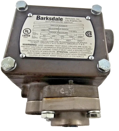 Barksdale P1X-K85SS-T Explosion-Proof High Pressure Switch — product image 2 of 9