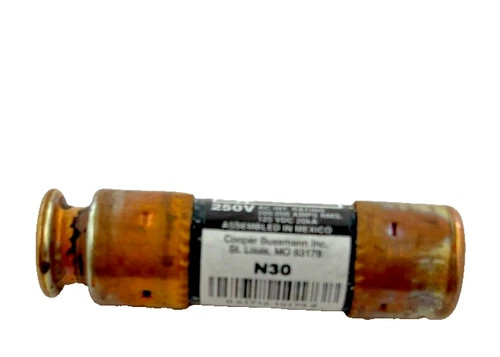 Bussmann FRN-R-10 Fusetron Dual-Element Time-Delay Fuse, Class RK5, 10A, 250V - Box of 10 — product image 4 of 6